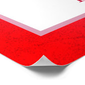 ピンクと赤の花と結婚葉 ポスター (角)