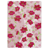 ピンクと赤の花 – フローラ クリップボード (裏面)