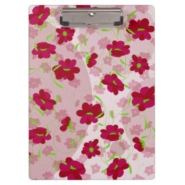 ピンクと赤の花 – フローラ クリップボード