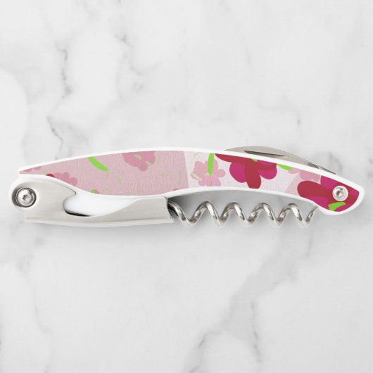 ピンクと赤の花 – フローラ ソムリエナイフ (正面)