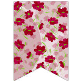 ピンクと赤の花 – フローラ バンティングフラッグ (第1の旗)