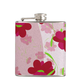 ピンクと赤の花 – フローラ フラスク