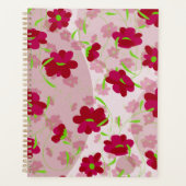 ピンクと赤の花 – フローラ プランナー手帳 (正面)