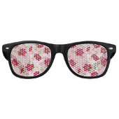 ピンクと赤の花 – フローラ レトロサングラス (正面)