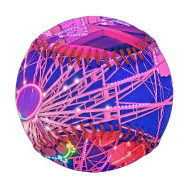 ピンクと赤の観覧車 野球ボール