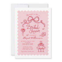 ピンクと赤の whimsical ブライダルシャワー