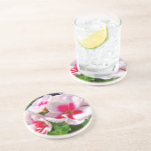 ピンクと赤ゼラニウムフローラ コースター (側面)