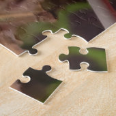 ピンクと赤ゼラニウム ジグソーパズル (側面)