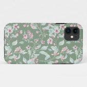 ピンクと赤面の花のパターンCase-Mate iPhone ca Case-Mate iPhoneケース (裏面(横))