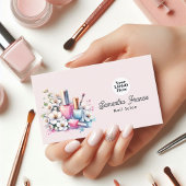 ピンクと赤面ネイルサロン 名刺