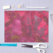 ピンクと赤面バラ金ゴールドインクジェムストーンマーブルピンク 薄葉紙 (クラフト)