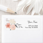 ピンクと赤面フラワーウォーター色のデザイン ラベル (インサイチュ)