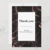 ピンクと赤面マーブルテーマ 招待状 (正面)