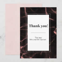 ピンクと赤面マーブルテーマ 招待状