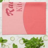 ピンクと赤 キッチンタオル (折り畳み)