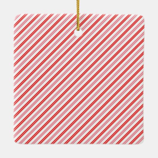 ピンクと赤 | メリー明るい セラミックオーナメント (裏面)