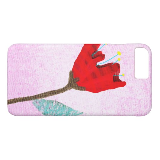 ピンクと赤 Case-Mate iPhoneケース (裏面(横))