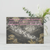 ピンクと迷彩柄招待状 招待状 (スタンド正面)