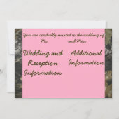 ピンクと迷彩柄招待状 招待状 (裏面)