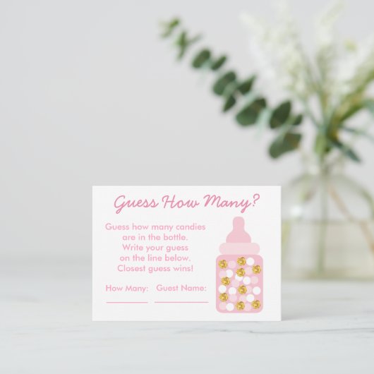 ピンクと金ゴールドいくつゲームを推測 エンクロージャーカード (スタンド正面)