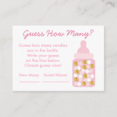 ピンクと金ゴールドいくつゲームを推測 エンクロージャーカード (正面)