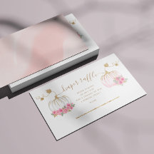 ピンクと金ゴールドかぼちゃおむつラッフルチケット