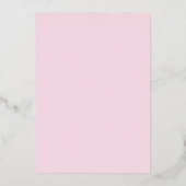 ピンクと金ゴールドが30歳の誕生日を迎える 箔招待状 (裏面)