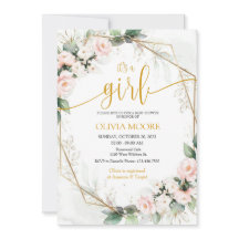 ピンクと金ゴールドその女の子のフローラ赤ちゃんシャワー