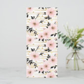 ピンクと金ゴールドのさくらんぼの花のしおり (スタンド正面)
