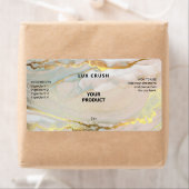 ピンクと金ゴールドのインクスポイトボトルラベル ラベル (インサイチュ)