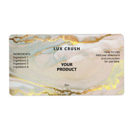 ピンクと金ゴールドのインクスポイトボトルラベル ラベル