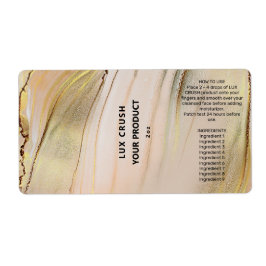 ピンクと金ゴールドのインクスポイトボトルラベル ラベル