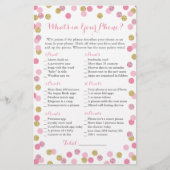 ピンクと金ゴールドのグリッターあなたの電話ゲームの何が (正面)