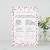 ピンクと金ゴールドのグリッターあなたの電話ゲームの何が (スタンド正面)