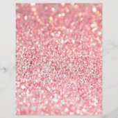 ピンクと金ゴールドのグリッターテクスチャスクラップブック紙 (正面)