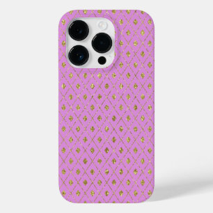 ピンクと金ゴールドのグリッター携帯電話ケース Case-Mate iPhone 14 PROケース