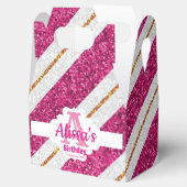 ピンクと金ゴールドのグリッター特典ボックス フェイバーボックス (オープン)