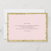 ピンクと金ゴールドのグリッター私の母結婚のカード 招待状 (裏面)