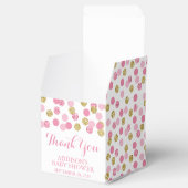 ピンクと金ゴールドのグリッター赤ちゃんシャワーお気に入りボックス フェイバーボックス (オープン)