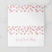 ピンクと金ゴールドのグリッター赤ちゃんシャワーのテントカード プレイスカード (外部開封)