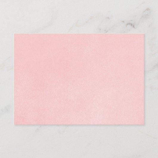 ピンクと金ゴールドのスノーフレーク赤ちゃんシャワーリクエストe エンクロージャーカード (裏面)