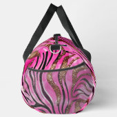 ピンクと金ゴールドのチーズプリント ダッフルバッグ (右)