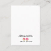 ピンクと金ゴールドのネックレス表示カード 名刺 (裏面)