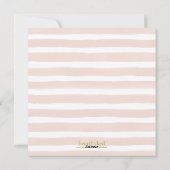 ピンクと金ゴールドのハッピーバレンタインデー写真 シーズンカード (裏面)