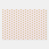 ピンクと金ゴールドのハートと線 ラッピングペーパーシート (正面2)