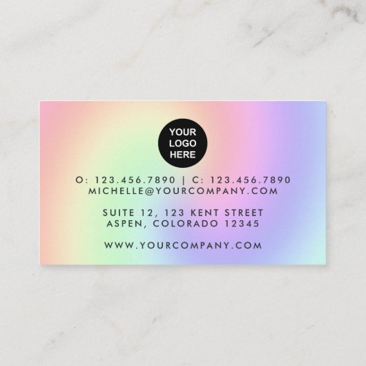 ピンクと金ゴールドのバルーンパーティープランナー名刺 名刺 (裏面)