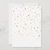 ピンクと金ゴールドのバルーン |女の子の第2の誕生日パーティー 招待状 (裏面)