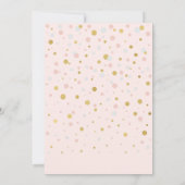 ピンクと金ゴールドのバルーン | Oh Baby Girl Baby Shower 招待状 (裏面)