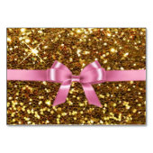 ピンクと金ゴールドのパーティー結婚またはテーブルカード テーブルナンバー (裏面)