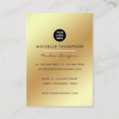 ピンクと金ゴールドのファッション名刺 名刺 (裏面)